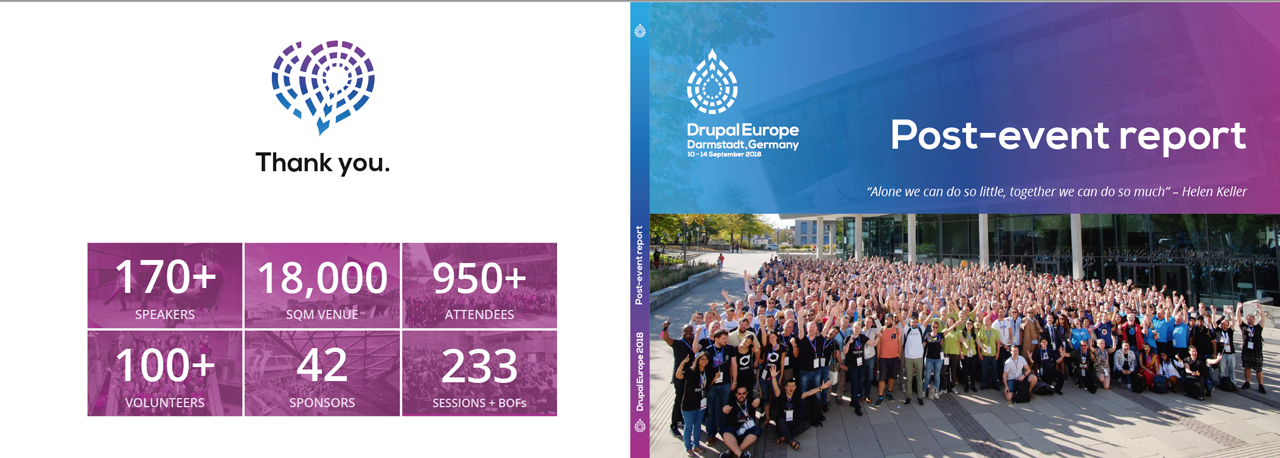 Cover des Projektberichts, Post-event report