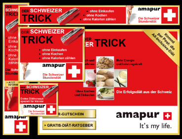 Abbildung Werbebanner-Kampagne mit verschiedenen Formaten